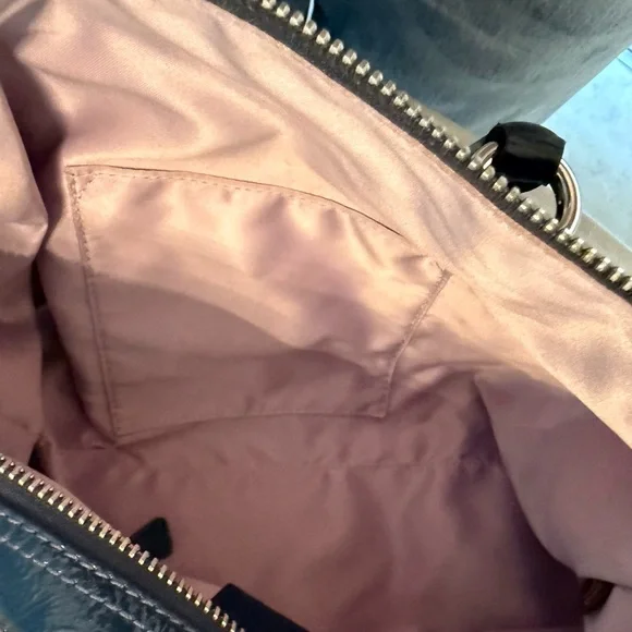 Coach Madison Sabrina Midnight Blue Patent Leather Satchel Bag - Picture 6 of 12